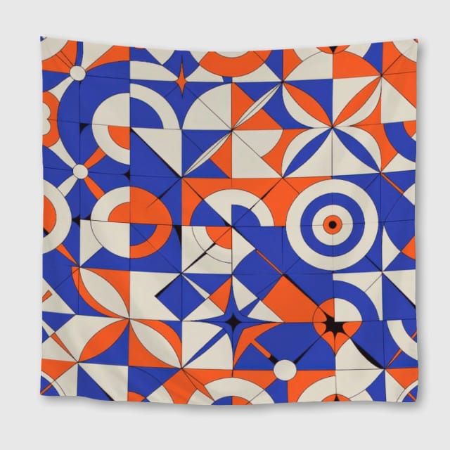 Retro Bauhaus Geometric Tapestry for Home Decor & Gifting