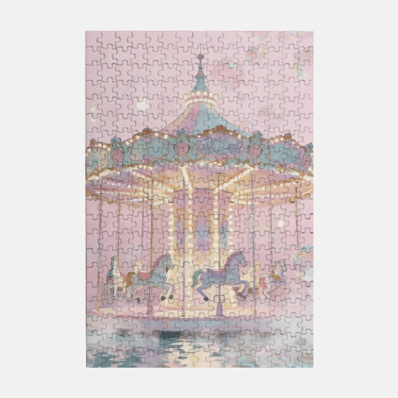 Pastel Carousel 300pc Puzzle for Her Valentines Gift
