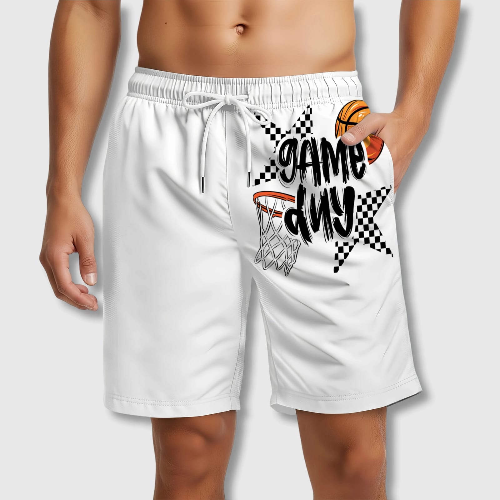 Custom Basketball Game Day Shorts for Men Summer Sports Gift
