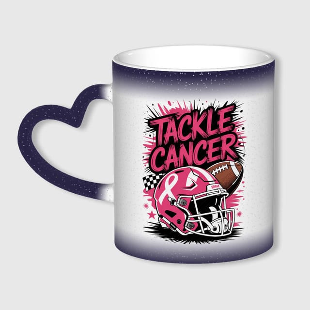 Tackle Cancer Color Changing Mug for Football Fans