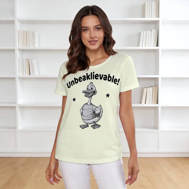 Funny Duck Pun Women's T-Shirt for Pet Lovers Daily Wear