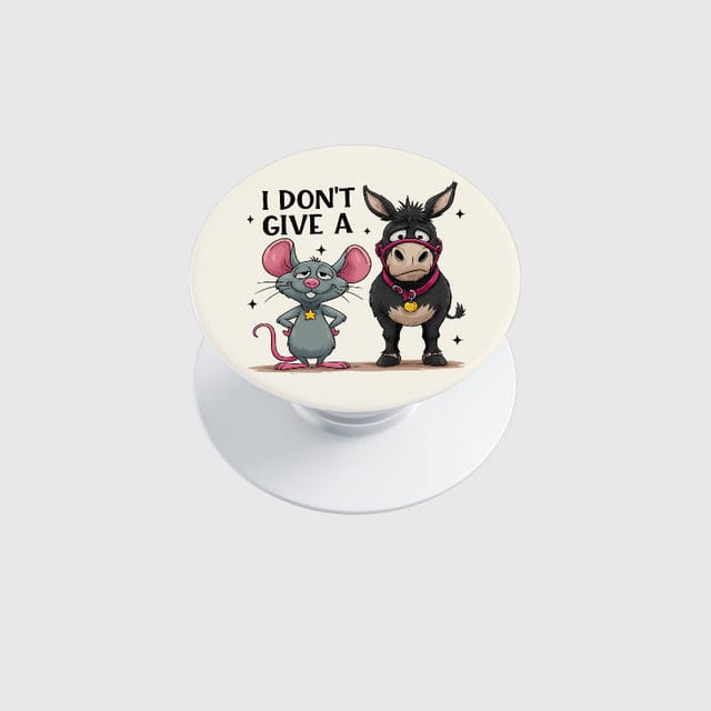 Funny Pun Cartoon Phone Grip for Humor Lovers Gift