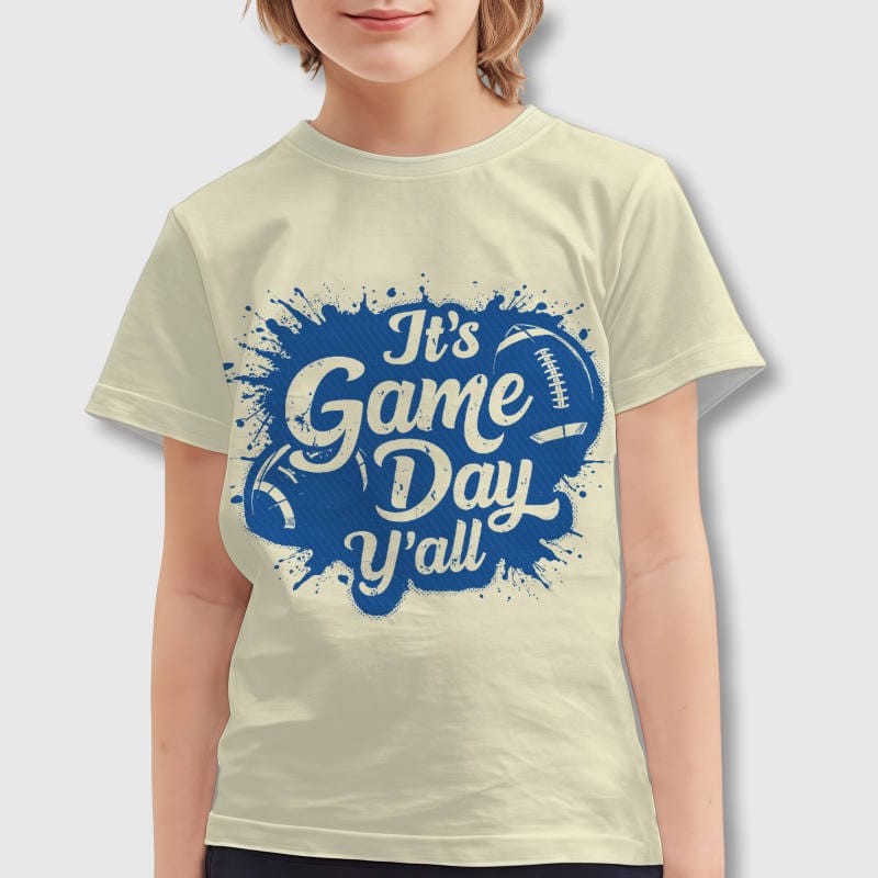 It's Game Day Y'all Football Kids T-Shirt for Game Day
