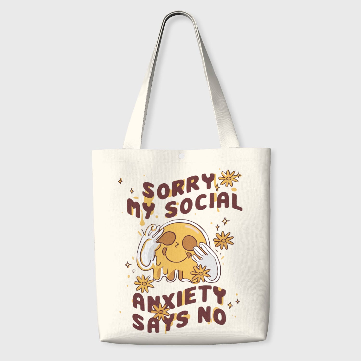 Funny Social Anxiety Quote Tote Bag for Introverts Gifting & Daily Use