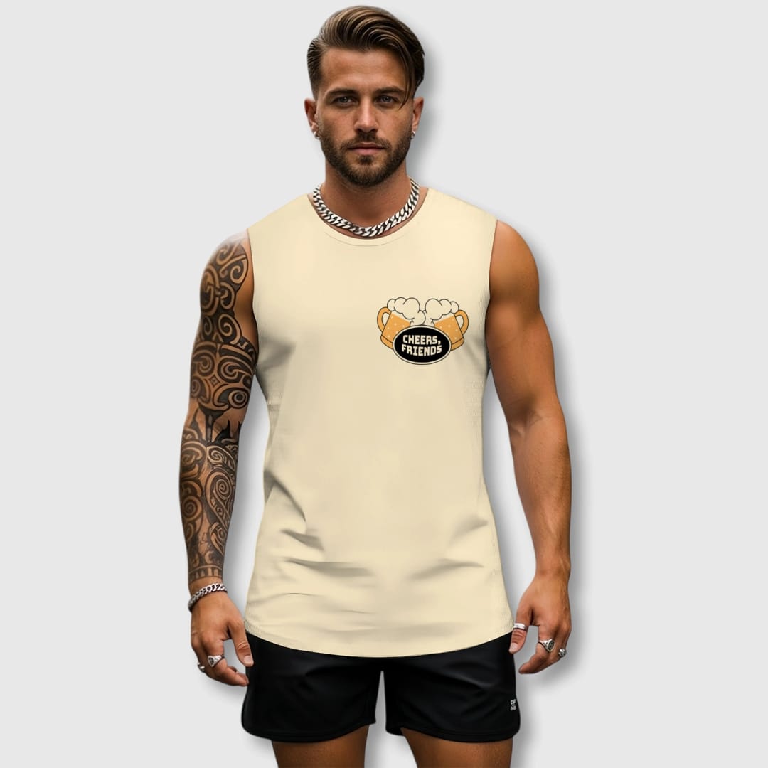 Custom Crew Neck Vest for Men | Lightweight Personalized Summer Tank Top - 1