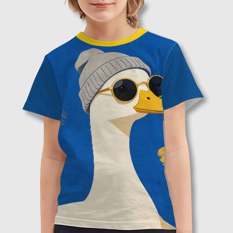 Cool Duck Graphic Kids T-Shirt for Casual Daily Wear Gift - 1