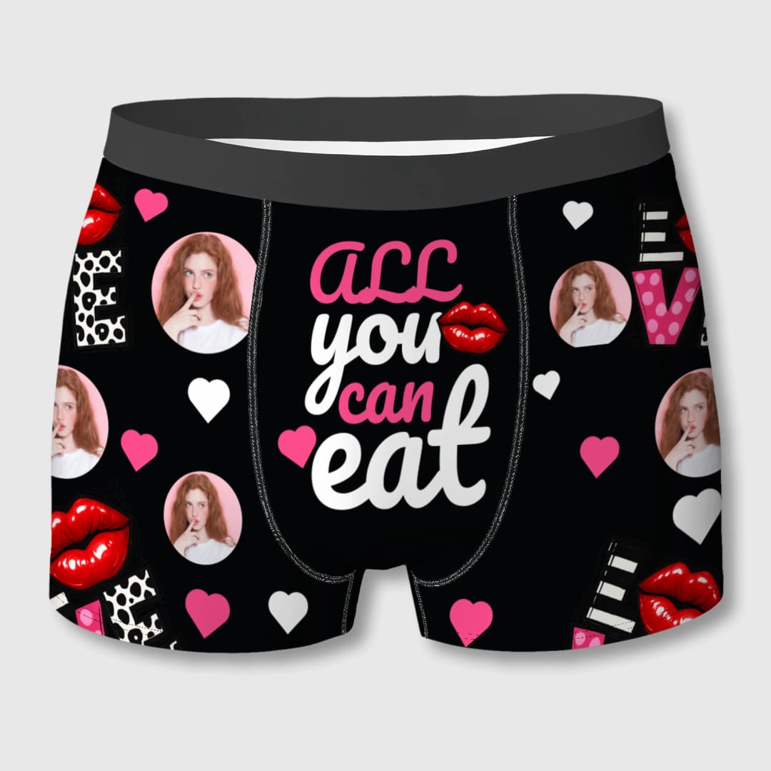 Personalized Photo Men's Boxer Briefs - Custom Underwear/gift for Valentine's Day - 1