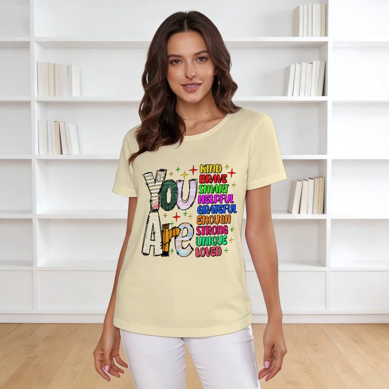 Inspirational Quote Women T-Shirt for Back to School Gift