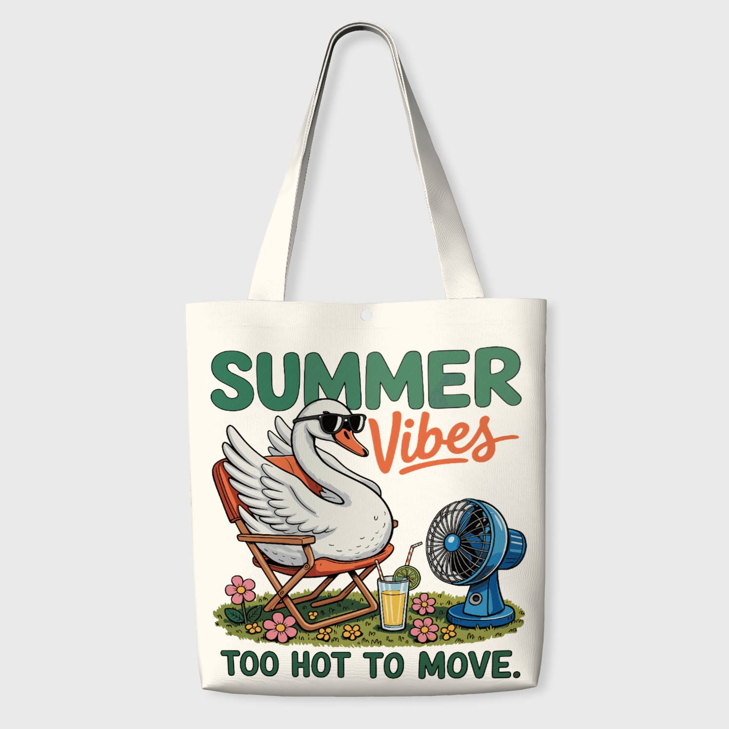 Funny Summer Goose Tote Bag for Summer Lovers Daily Use