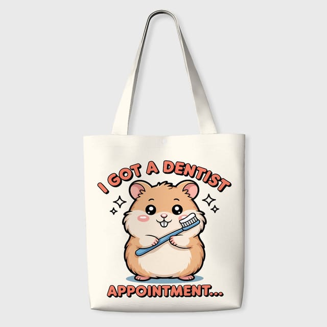 Cute Hamster Dentist Tote Bag for Pet Lovers Gift