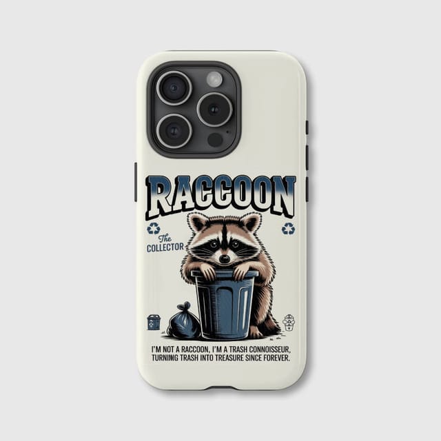 Funny Raccoon Magnetic Phone Case for Pet Lovers Daily Use