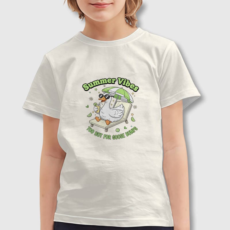 Funny Goose Pun Kids Short Sleeve T-Shirt for Summer Wear
