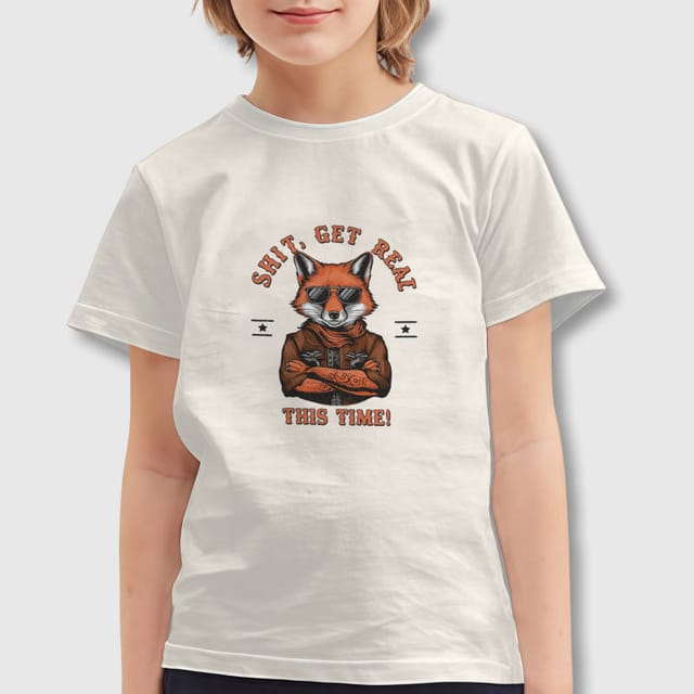 Cool Fox Graphic Kids T-Shirt for Pet Lovers Daily Wear
