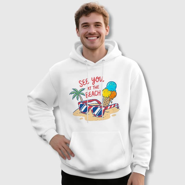 Beach Summer Graphic Pullover Hoodie for Vacation Daily Gift