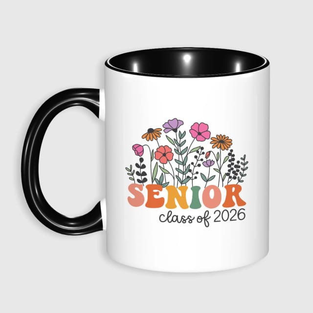 Floral Senior 2026 Coffee Mug for Graduation Gifts