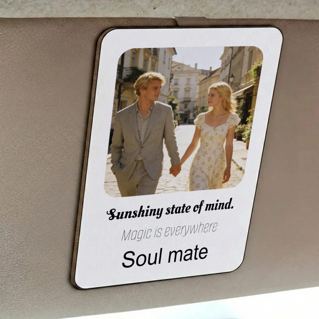 Personalized Photo Car Visor Clip - 1