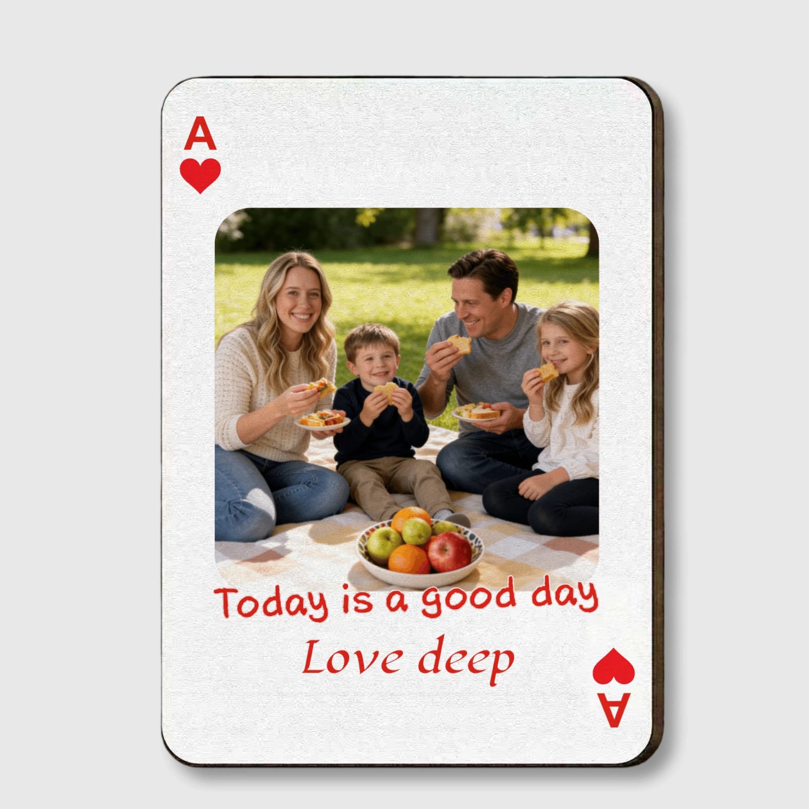 Custom Photo Heart Ace Car Sun Visor Clip for Family Gifts