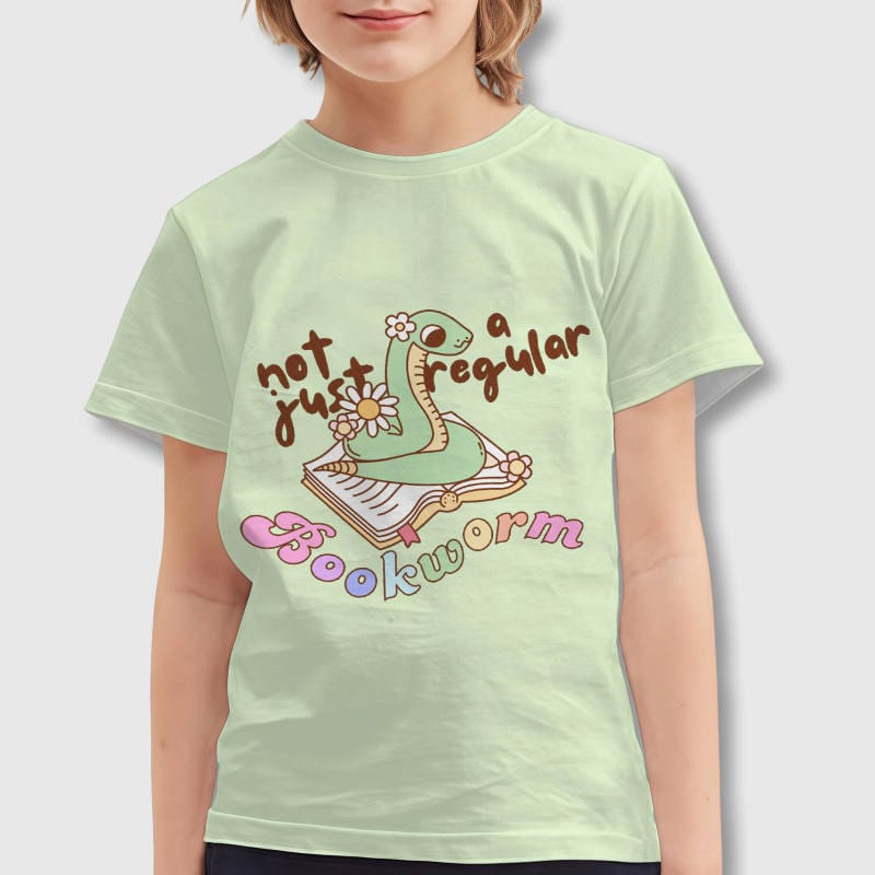 Cute Snake Bookworm Kids T-Shirt for Book Lovers Back to School
