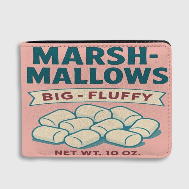 Vintage Marshmallow Bifold Wallet for Snack Lovers Gifts