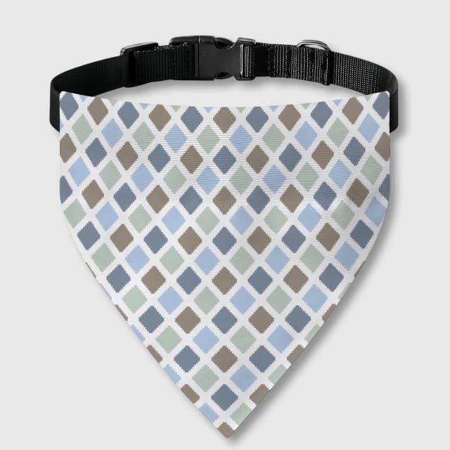 Neutral Argyle Pet Bandana for Dogs Cats Daily Gift