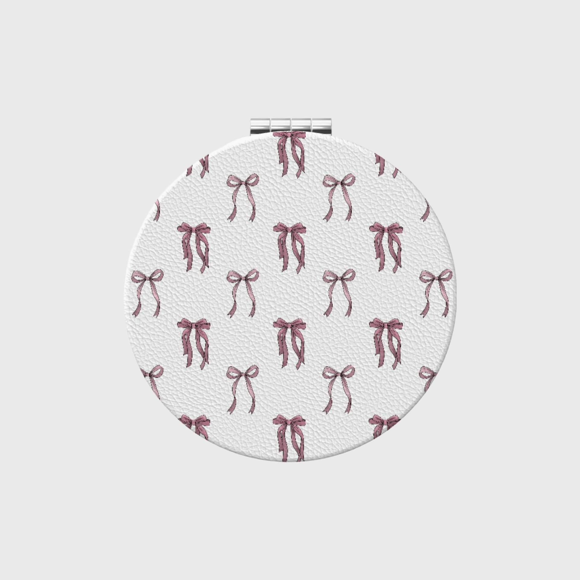 Custom Portable Pocket Makeup Mirror – Personalized PU Compact Mirror (Round)