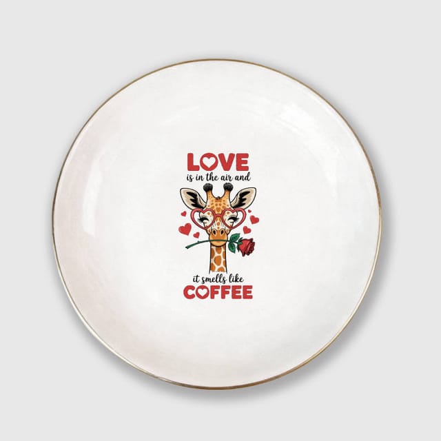 Funny Giraffe Jewelry Tray for Coffee Lovers Gift