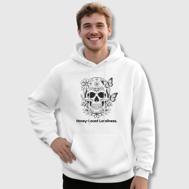 Floral Sugar Skull Quote Hoodie for Him Her Gift & Daily Use