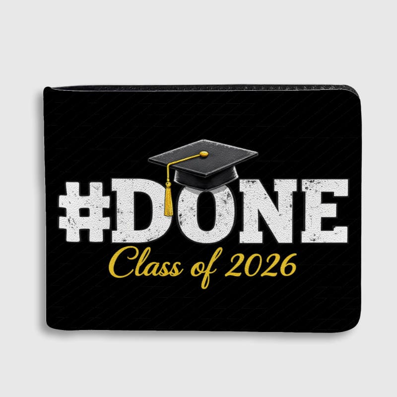 Class of 2026 Grad Cap Bifold Wallet for Senior Grad Gift