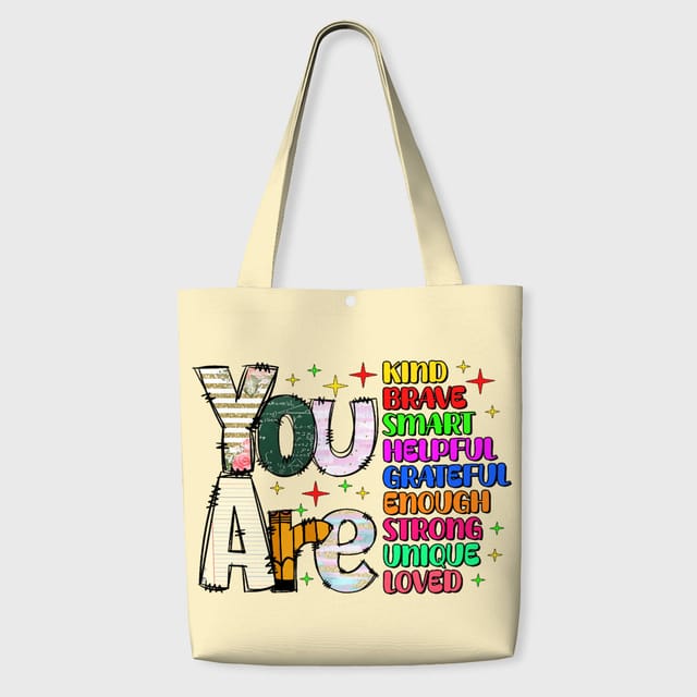 Positive Affirmation Tote Bag for Teachers School Gift