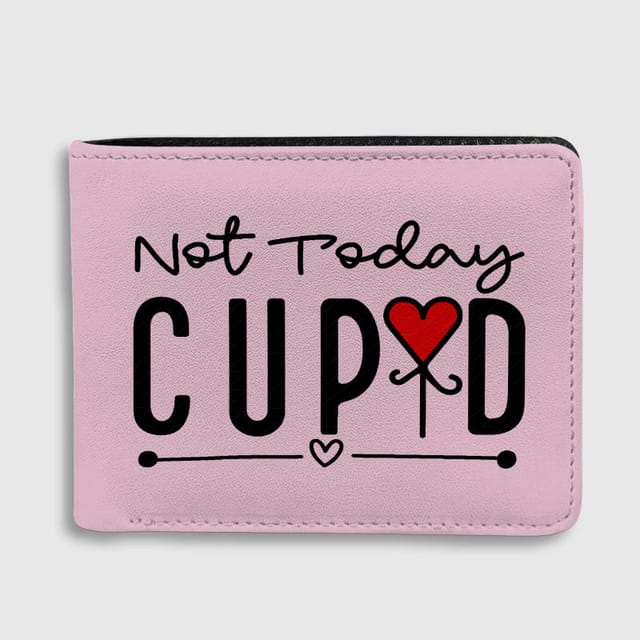 Funny Not Today Cupid Bifold Wallet for Singles Valentine Gift