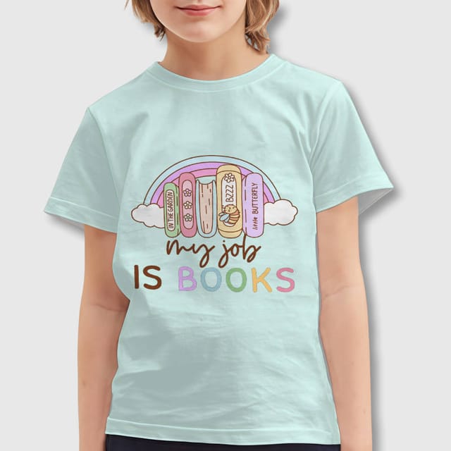 Book Rainbow Kids T-Shirt for Back to School Gift