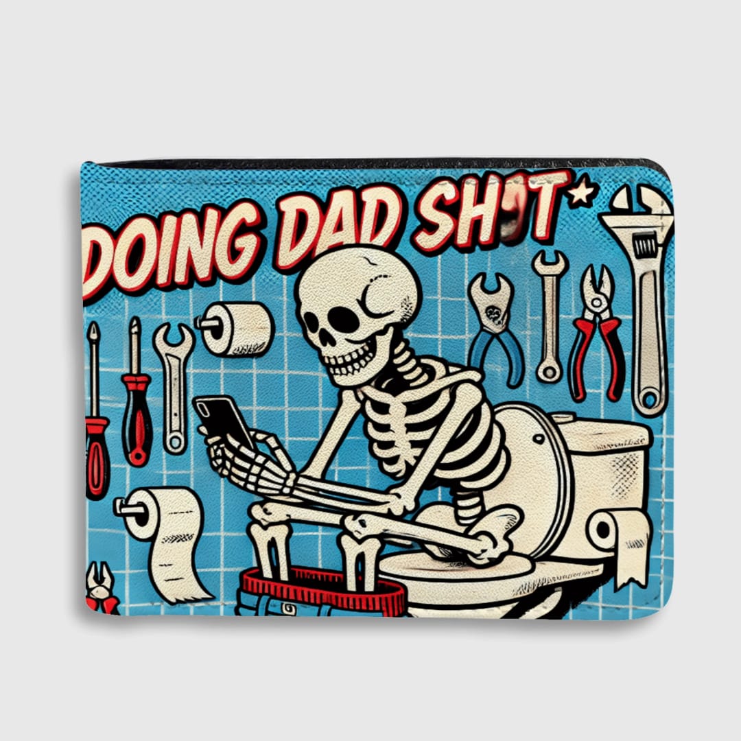 Custom 'Doing Dad Sh*t' Skeleton Wallet - 1