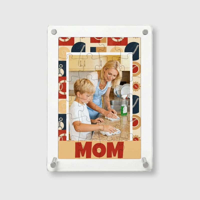 Custom MOM Photo Acrylic Puzzle for Mom Mother's Day Gift