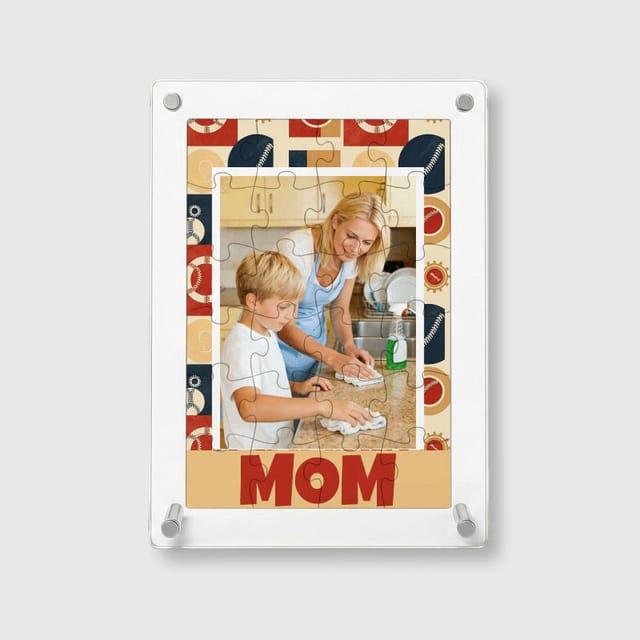 Custom MOM Photo Acrylic Puzzle for Mom Mother's Day Gift