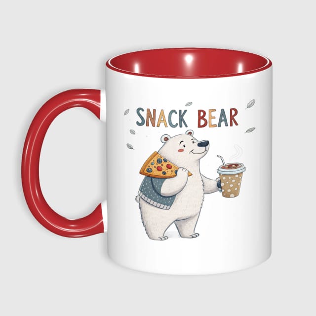 Snack Bear Polar Bear Mug for Food Lovers Daily Use