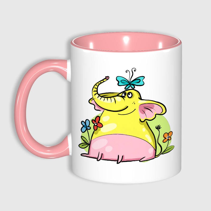 Cute Cartoon Elephant Coffee Mug for Kids Gift