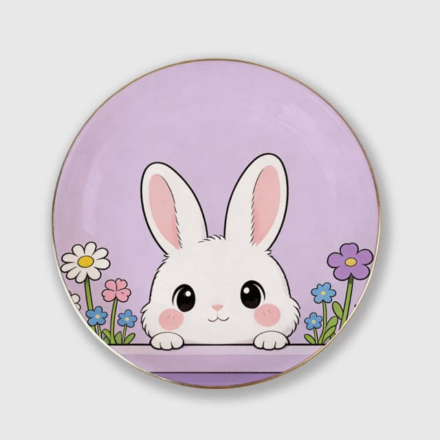 Cute Bunny Ceramic Jewelry Tray Easter Gift for Bunny Fans