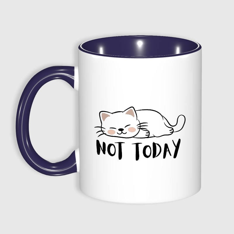 Funny 'Not Today' Cat Coffee Mug for Cat Lovers Daily Use