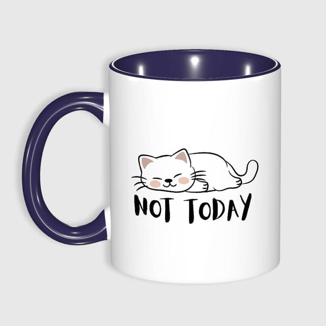 Funny 'Not Today' Cat Coffee Mug for Cat Lovers Daily Use