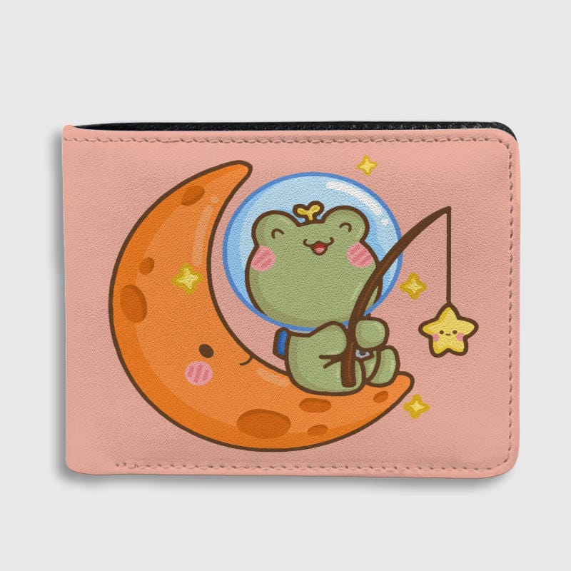 Kawaii Space Frog Bifold Wallet for Frog Lovers Gift