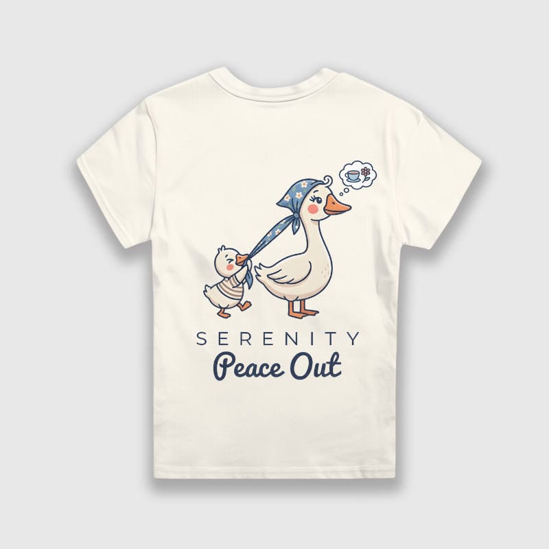 Cute Goose Mom Baby Kids T-Shirt for Mother's Day Gift