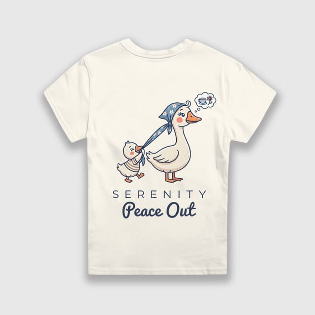 Cute Goose Mom Baby Kids T-Shirt for Mother's Day Gift