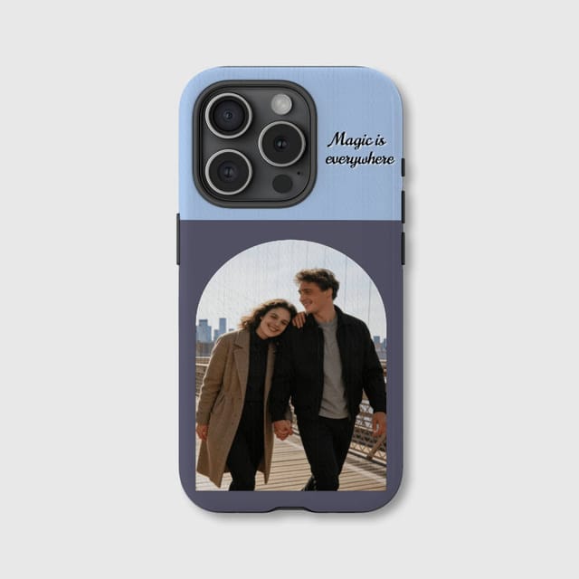 Custom Photo Quote MagSafe iPhone Case for Couple Anniversary Gift