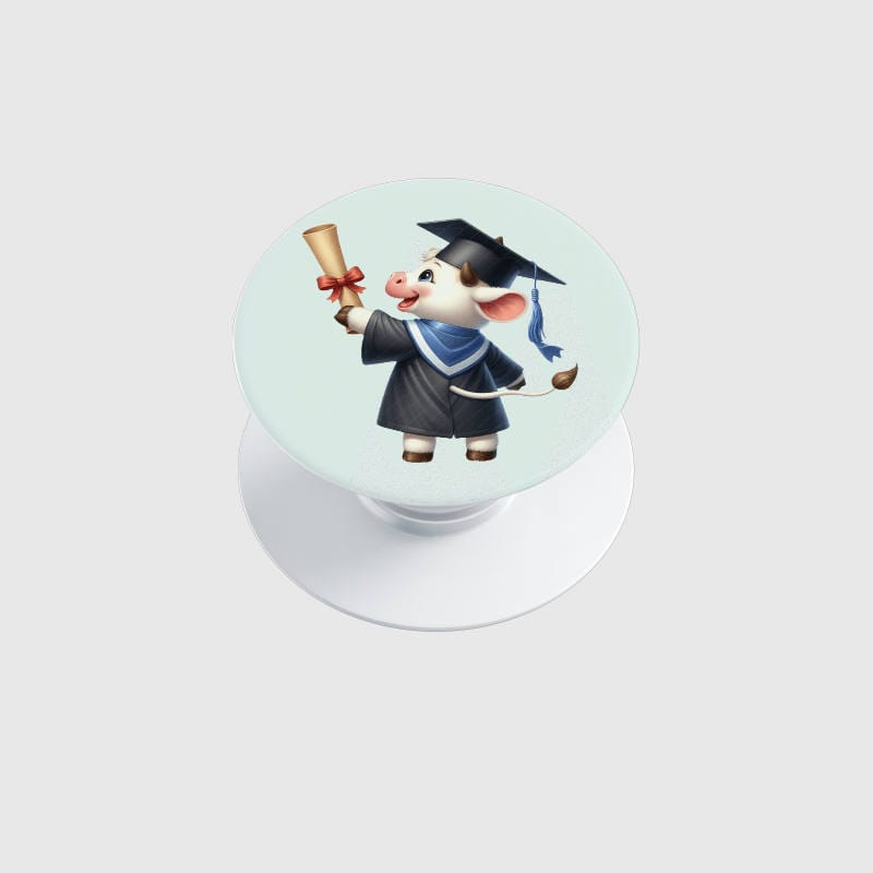 Cute Graduation Cow Phone Grip for Graduation Gift