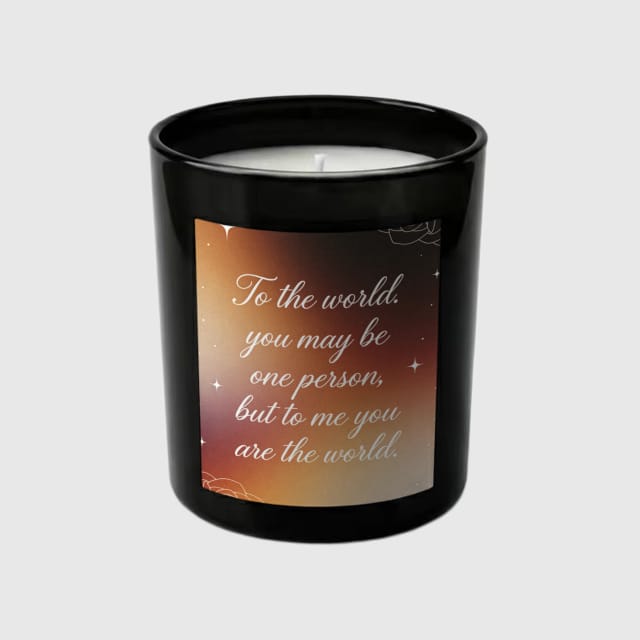 Romantic Quote Black Jar Candle Set for Partner Anniversary Gift