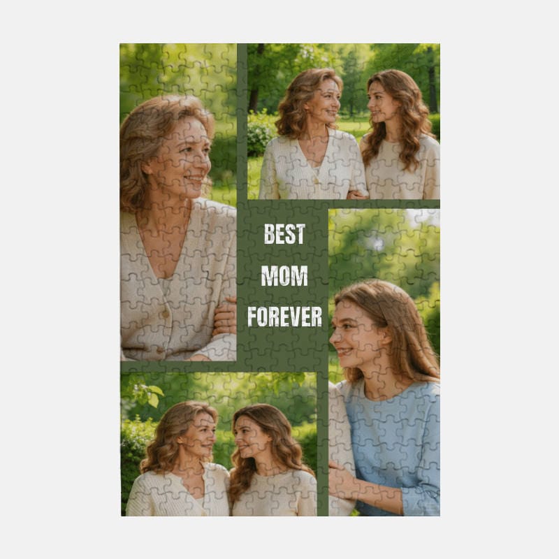 Custom Photo Collage 300pc Puzzle for Mom Mother's Day Gift