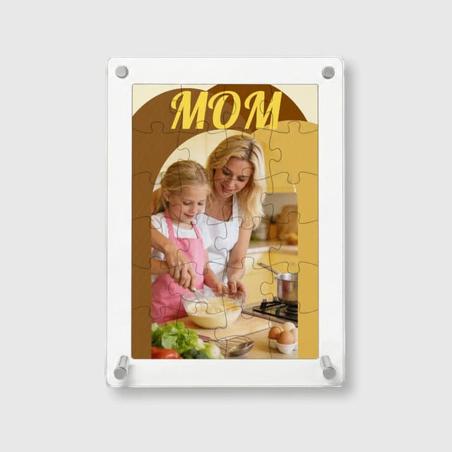 Custom Mom Photo Acrylic Puzzle Mother's Day Gift