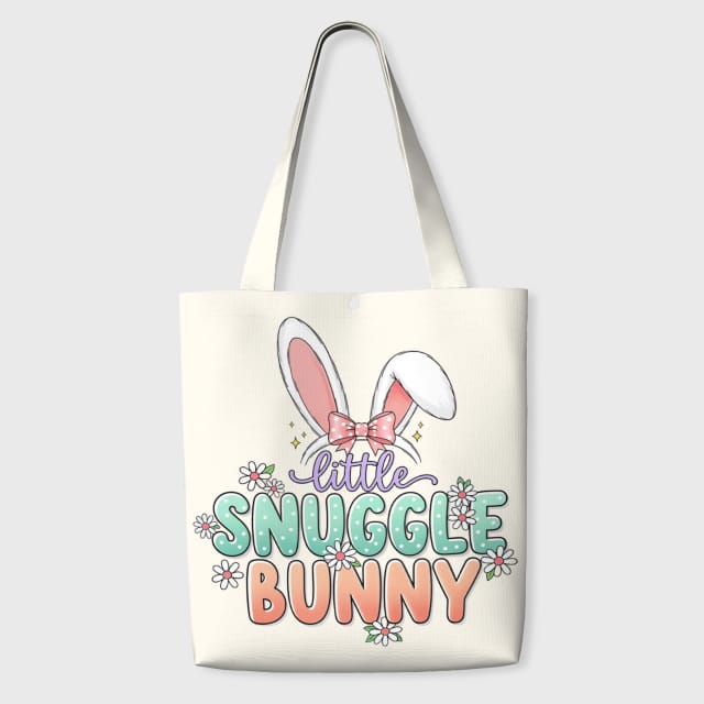 Little Snuggle Bunny Tote Bag for Easter Daily Use