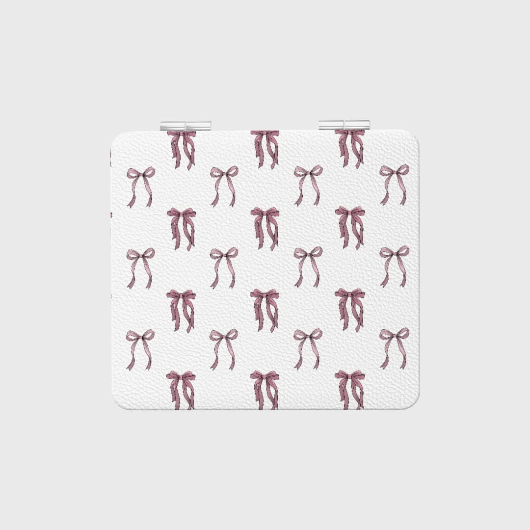 Custom Portable Pocket Makeup Mirror – Personalized PU Compact Mirror (Square) - 1