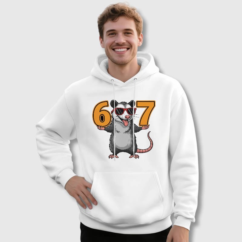 Funny Opossum 67th Birthday Hoodie for Animal Lovers